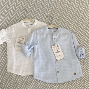 Set of 2 Zara kids button downs 12-18m